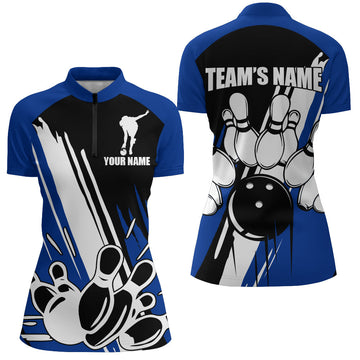 Women's Bowling Quarter-Zip Team Jersey Q15