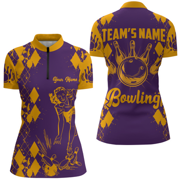 Women's Custom Bowling Quarter-Zip Shirt Q20