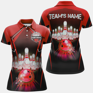 Women's Custom Bowling Team Polo Shirt Q59