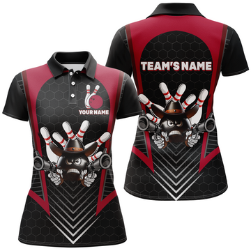 Women's Custom Bowling Polo Shirt Q106