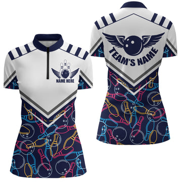 Women's Custom Bowling Quarter-Zip Jersey Q30