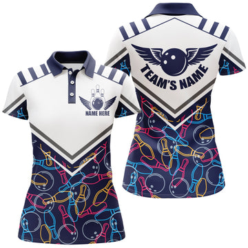 Women's Custom Bowling Polo Shirt Q30