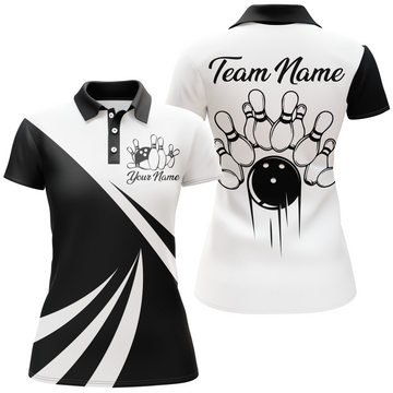 Camo Bowling Polo Shirt for Women's Team Q226