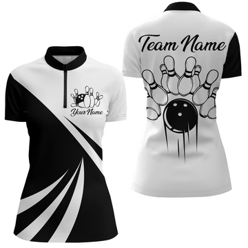 Camo Bowling Quarter-Zip Jersey for Women's Team Q226