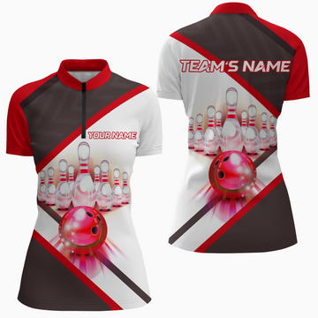 Women's Custom Bowling Quarter-Zip Jersey Q41