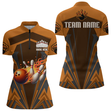 Custom Women's Bowling Quarter-Zip Jersey Q23
