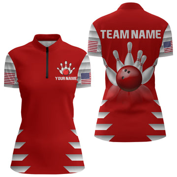 Women's Custom Bowling Quarter-Zip Jersey Q210