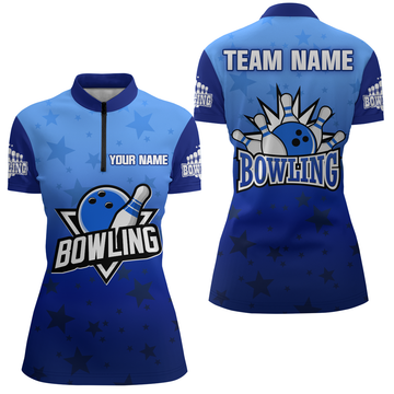 Women's Custom Bowling Quarter-Zip Jersey QZT99-4 Q99
