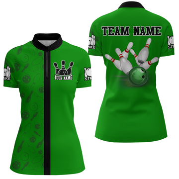 Women's Custom Bowling Quarter-Zip Jersey Q112