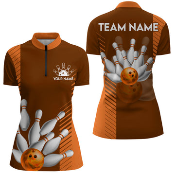 Custom Women's Bowling Quarter-Zip Shirt Q110