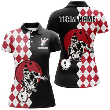 Women's Skull Bowling Polo Shirt Q34