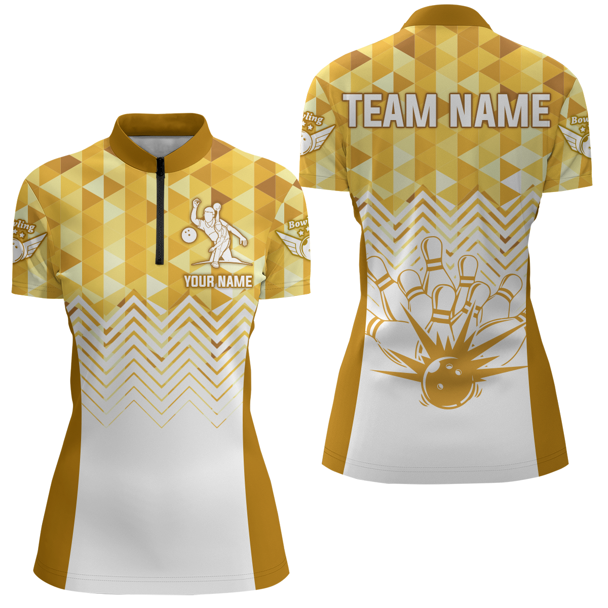 Custom Women's Bowling Quarter-Zip Shirt Q70