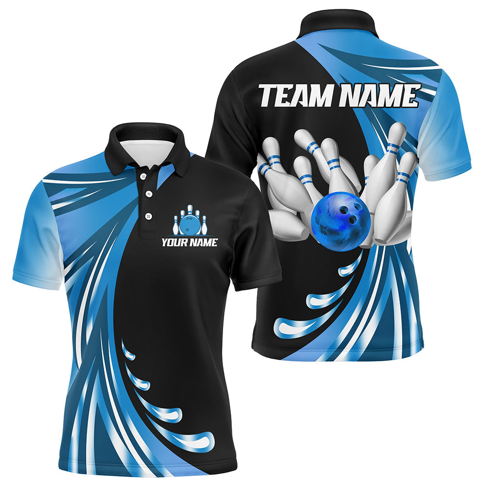 Custom Blue Bowling Jersey for Men & Women B457