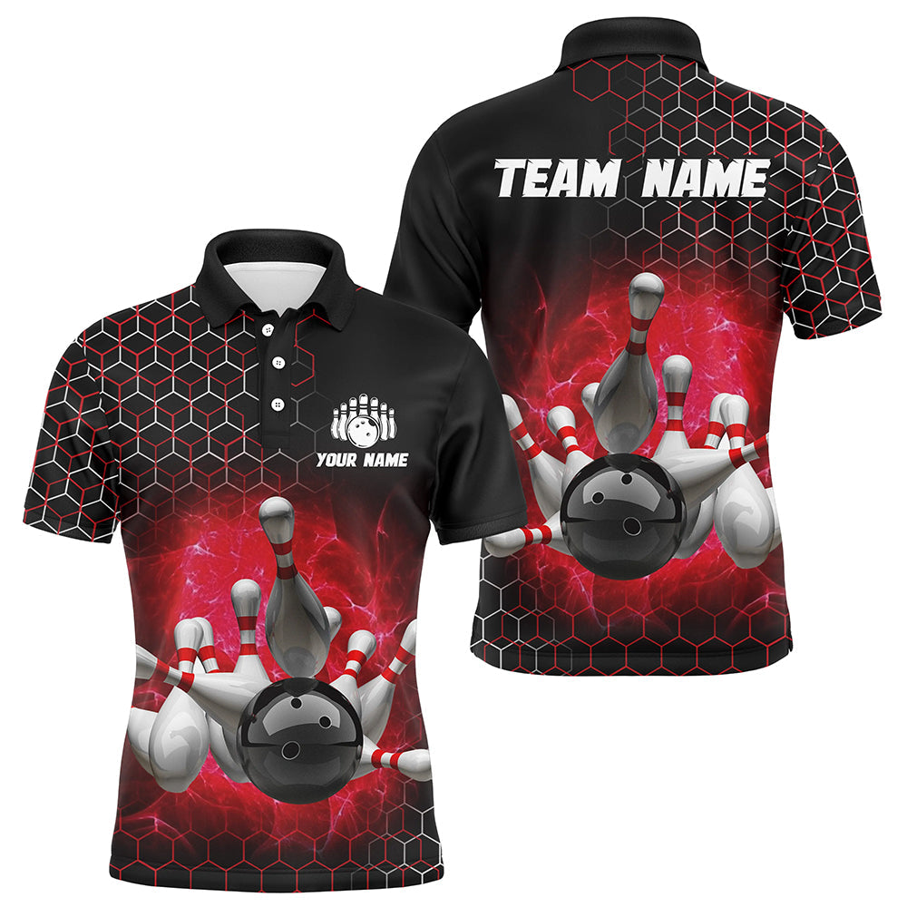 Personalised Red Bowling Polo Shirt for Men and Women B490