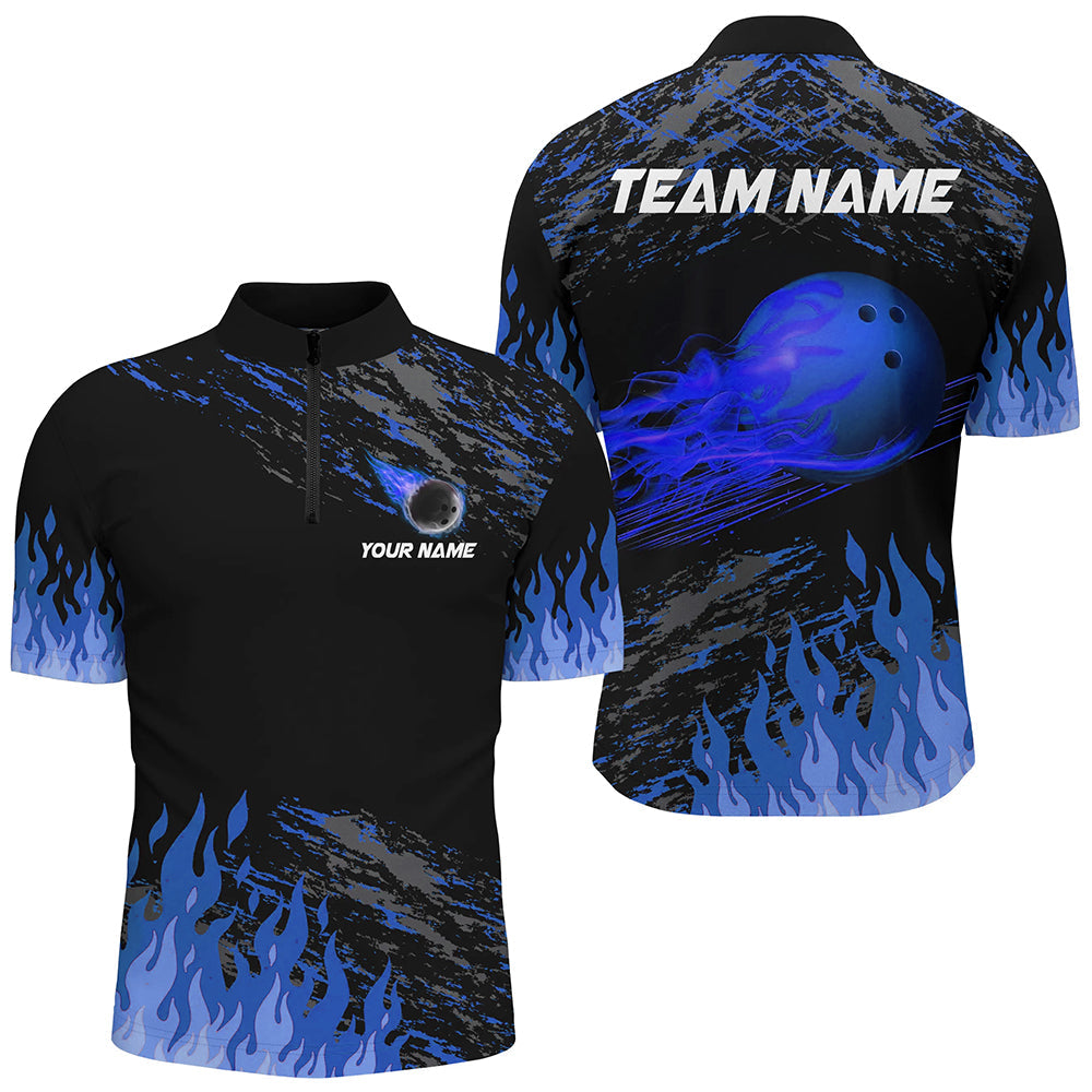 Blue Flame Unisex Bowling Team Shirt B523