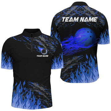 Blue Flame Unisex Bowling Team Shirt B523