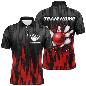 Custom Red Bowling Polo Shirt for Men and Women B458