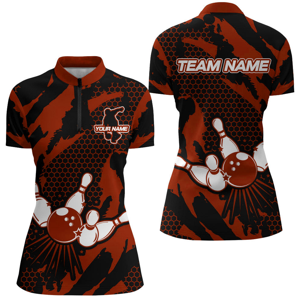 Women's Custom Bowling Quarter-Zip Jersey B326