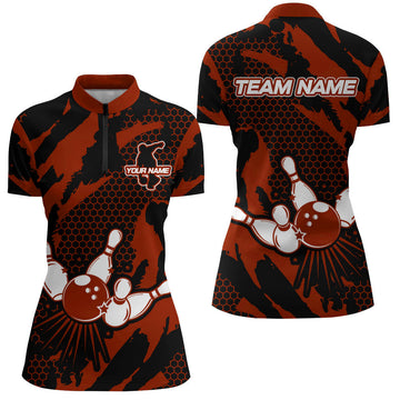 Women's Custom Bowling Quarter-Zip Jersey B326