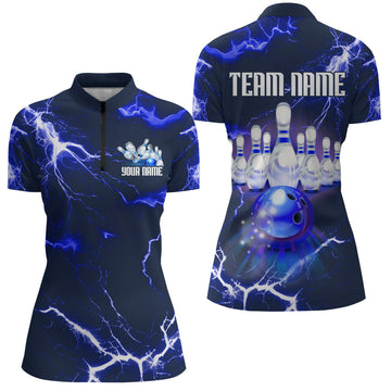 Women's Lightning Thunder Bowling Quarter-Zip Jersey B389