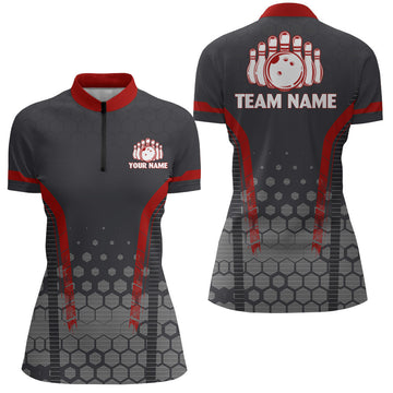 Custom Women's Bowling Quarter-Zip Jersey B269