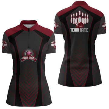 Women's Custom Bowling Quarter-Zip Jersey B266