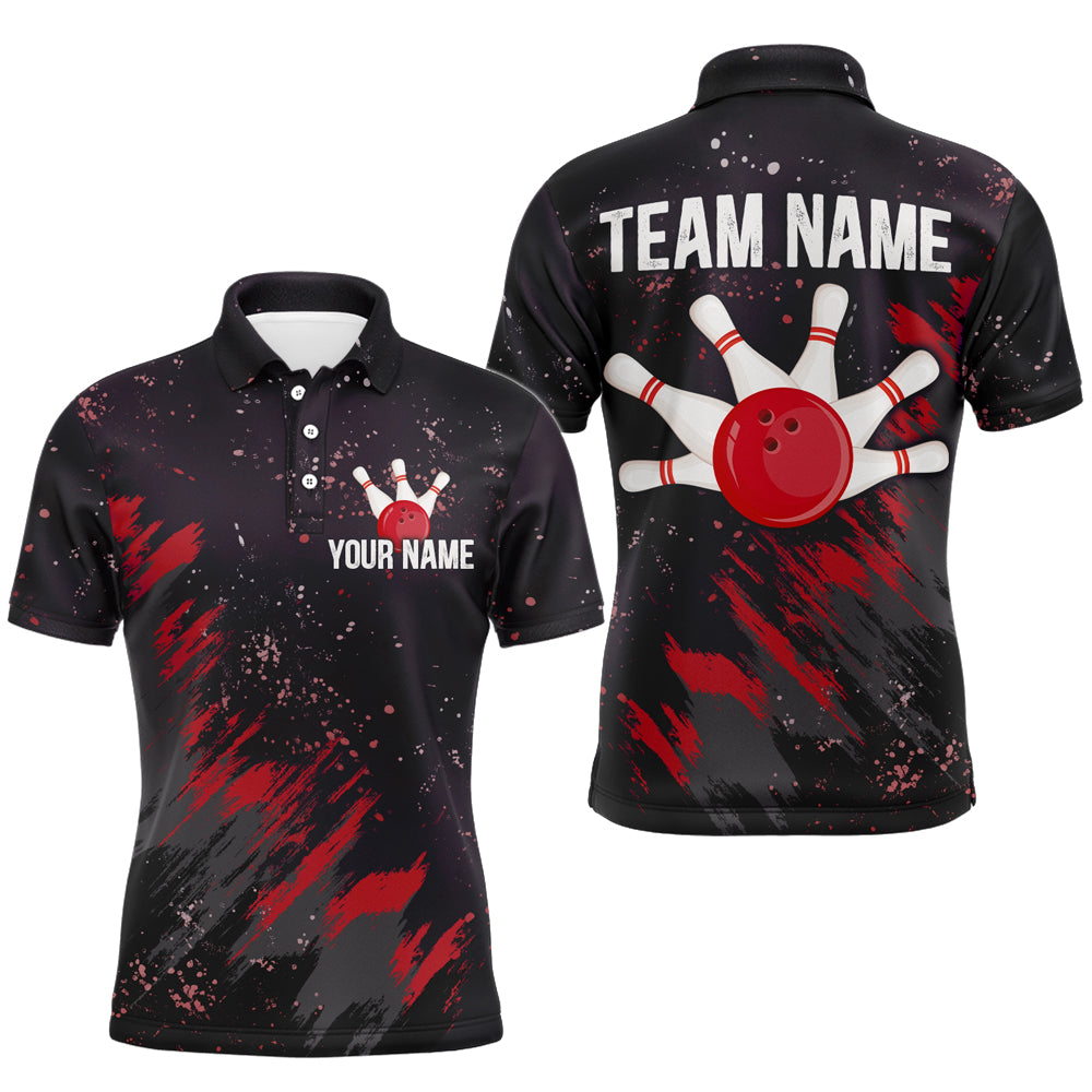 Custom Red Bowling Polo Shirt for Men & Women B486