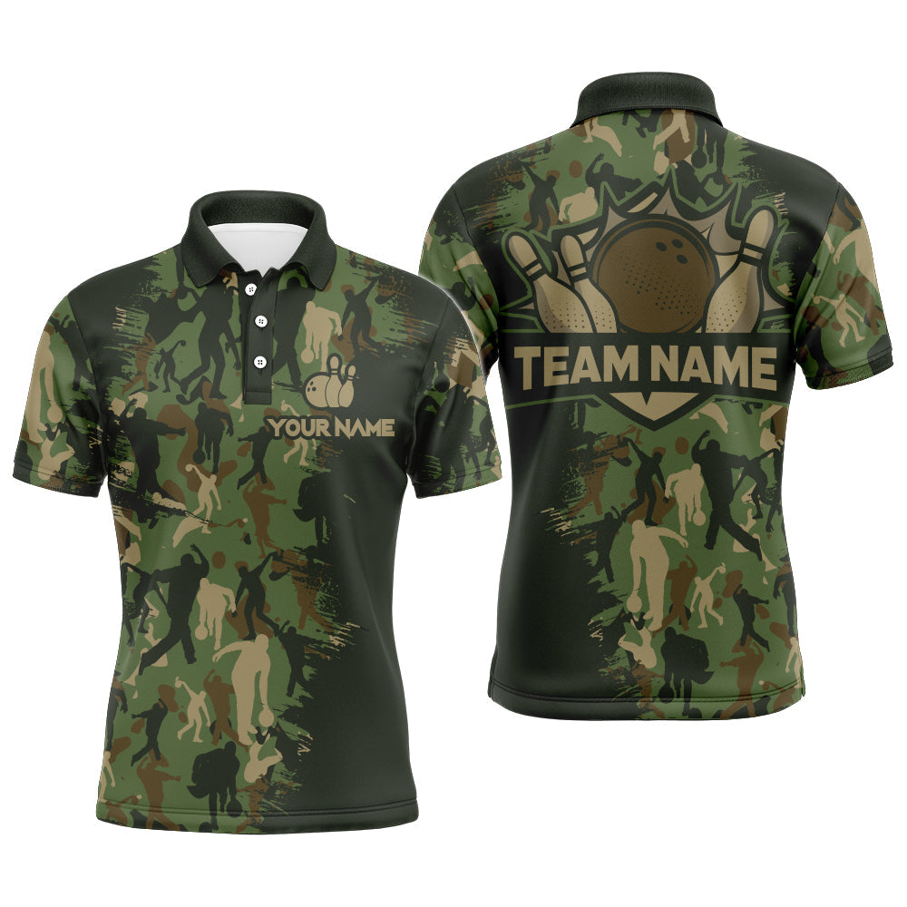 Men's Camo Bowling Polo Shirt B304