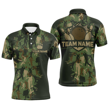 Men's Camo Bowling Polo Shirt B304