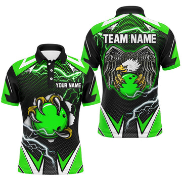 Custom Eagle Green Polo Bowling Shirts for Men & Women B468