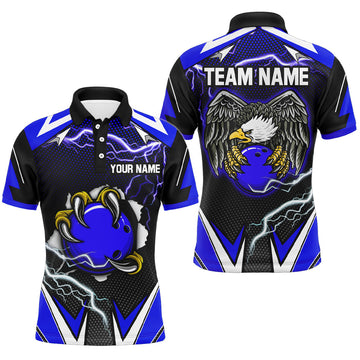 Custom Blue Eagle Bowling Polo Shirts for Men & Women B468