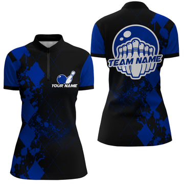 Women's Bowling Quarter-Zip Team Jersey B219