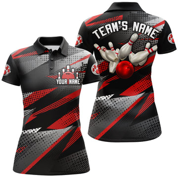 Women's Bowling Team Polo Shirt - Custom Jersey B268
