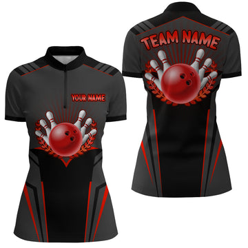 Custom Women's Bowling Quarter-Zip Jersey B378