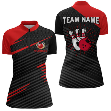 Custom Women's Bowling Quarter-Zip Jersey B343