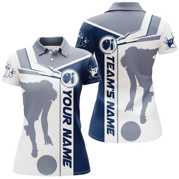 Women's Navy Bowling Polo Shirt B281