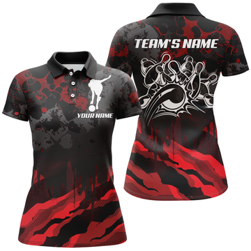 Women's Camo Bowling Polo Shirt B285