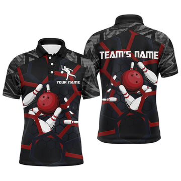 Men's Camo Bowling Polo Shirt B196