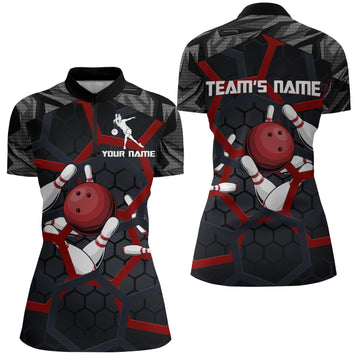Women's Camo Bowling Quarter-Zip Jersey B199