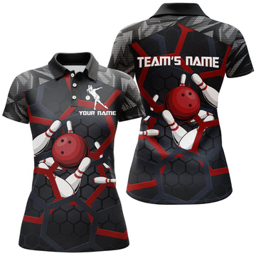 Women's Camo Bowling Polo Shirt B197