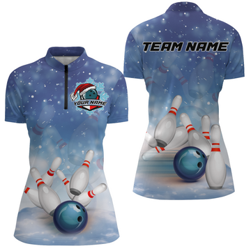 Custom Women's Bowling Quarter-Zip Shirt B382