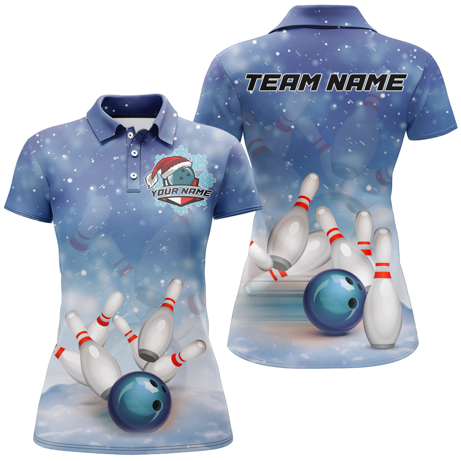 Women's Custom Bowling Polo Shirt B382