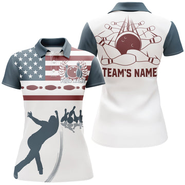 Women's Navy Bowling Polo Shirt B275