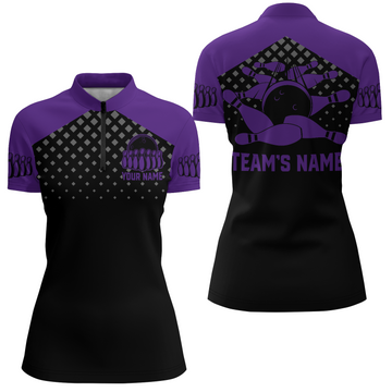 Women's Custom Bowling Quarter-Zip Jersey B329