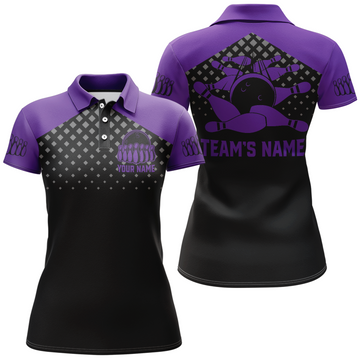 Women's Custom Bowling Polo Shirt with Team Name B329