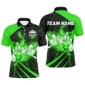 Couples Green Bowling Polo Shirt B491