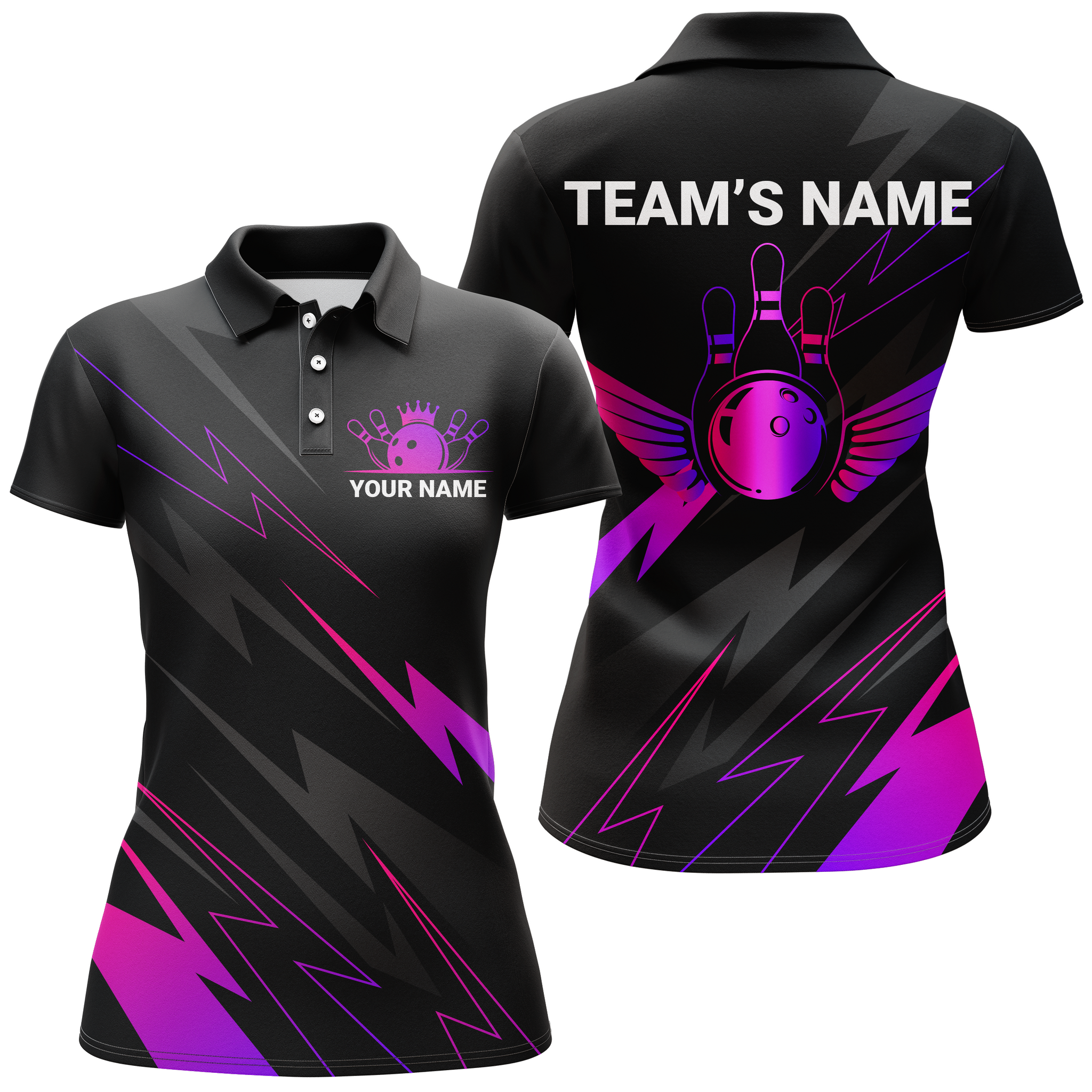 Women's Custom Bowling Polo Shirt B344