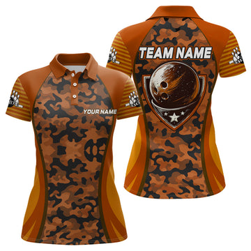 Custom Camo Bowling Polo Shirt for Women B327