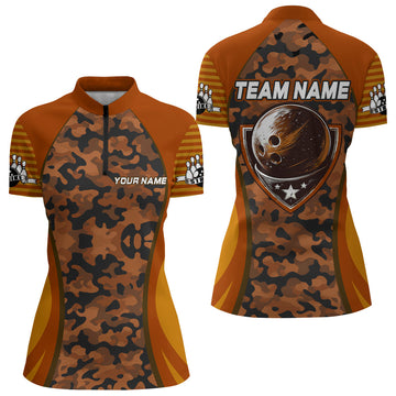 Camo Bowling Quarter-Zip Jersey for Women B327