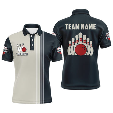 Personalised Men's Navy Bowling Team Shirt B245